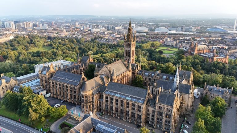 Aerial,View,Of,University,Of,Glasgow,,Scotland,,United,Kingdom,Uk,